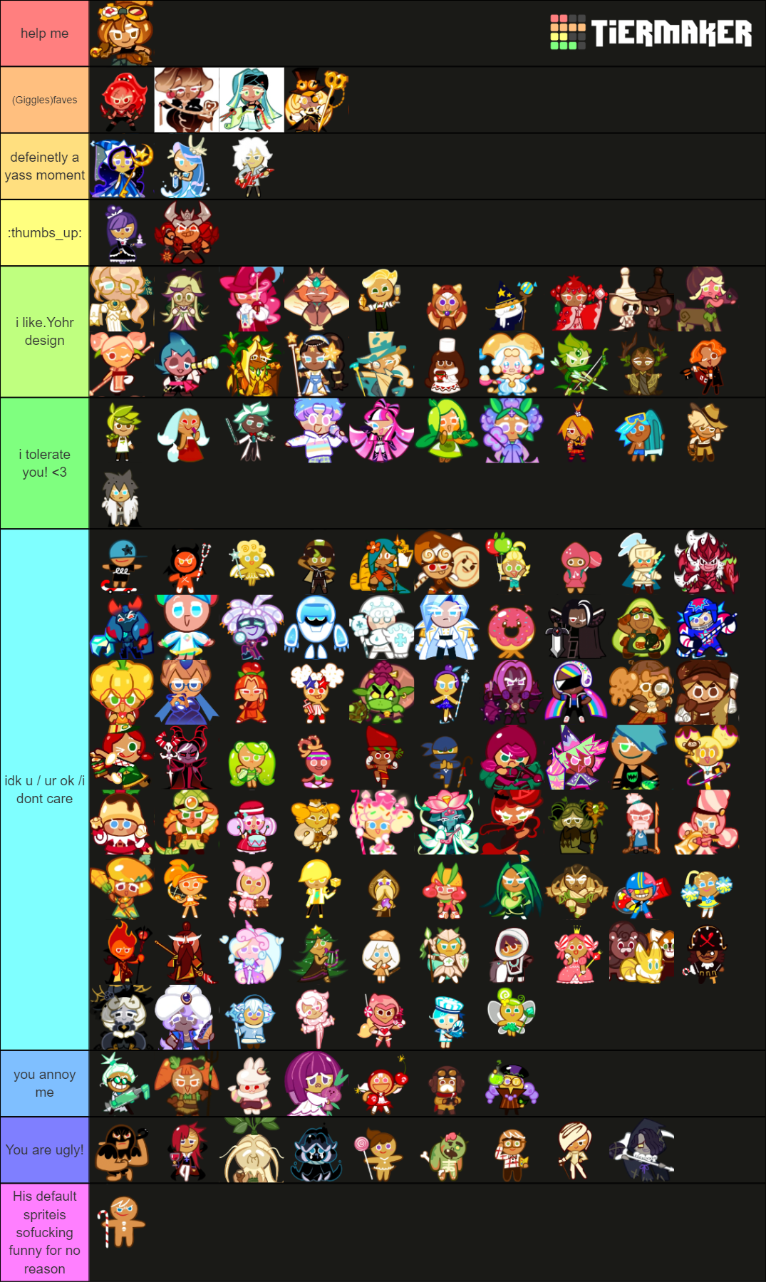 Cookie Run Ovenbreak Characters Tier List (Community Rankings) - TierMaker