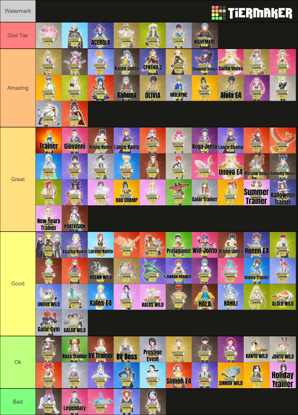 Pokemon Masters Ex Battle Theme Discontinued Tier List Community