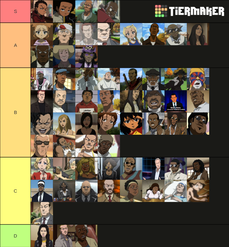 The Boondocks characters Tier List (Community Rankings) - TierMaker