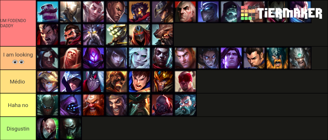 League of Legends: Hottest Male Champions ~reasonable list~ Tier List ...