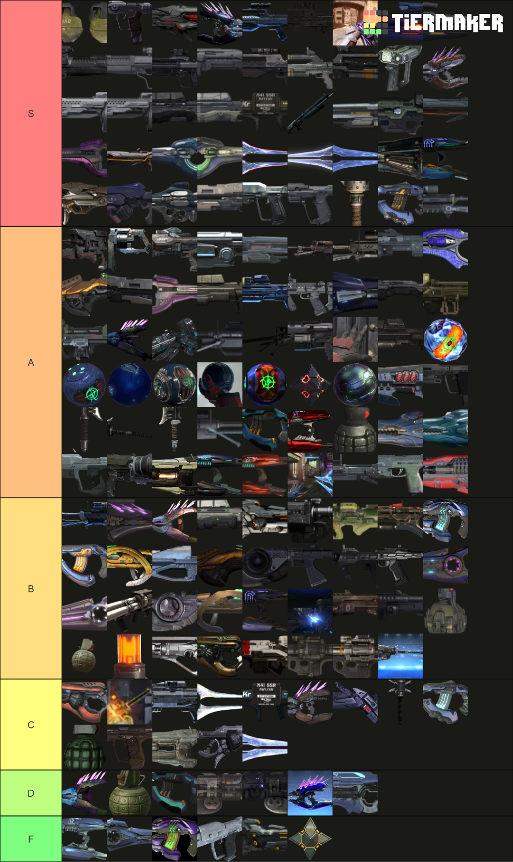 Ranking all of Halo's campaign weapons Tier List Rankings