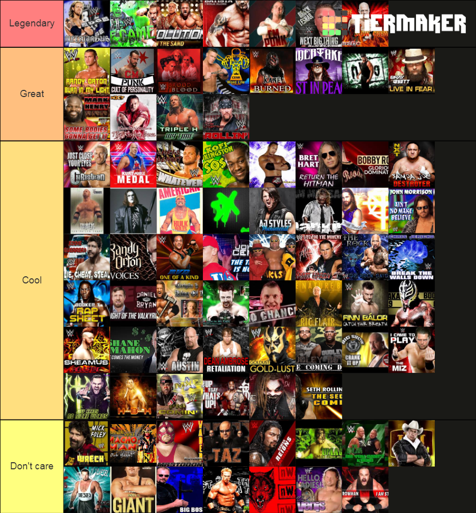 Wrestling Theme Songs Tier List (Community Rankings)   TierMaker