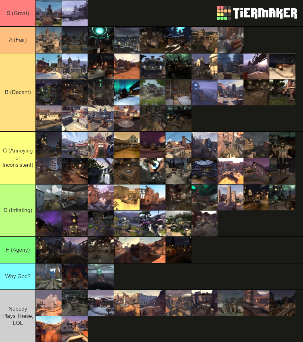 TF2 Map (Playability and Enjoyability) Tier List (Community Rankings ...