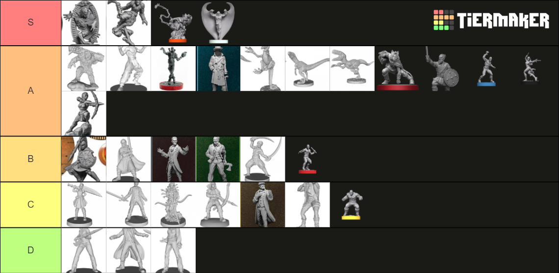 Unmatched miniature Tier List Rankings) TierMaker