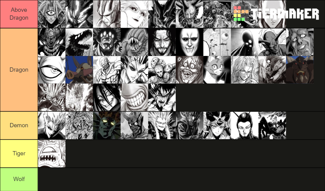 One Punch Man Monsters Tier List Rankings) TierMaker