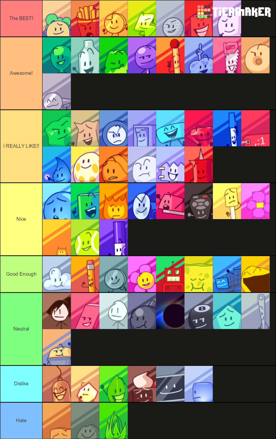 TPOT Debut + TPOT + BFB ! (Not all of them) Tier List (Community ...