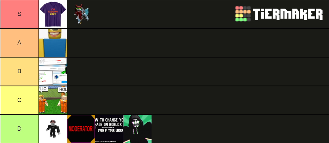 Roblox players Tier List (Community Rankings) - TierMaker