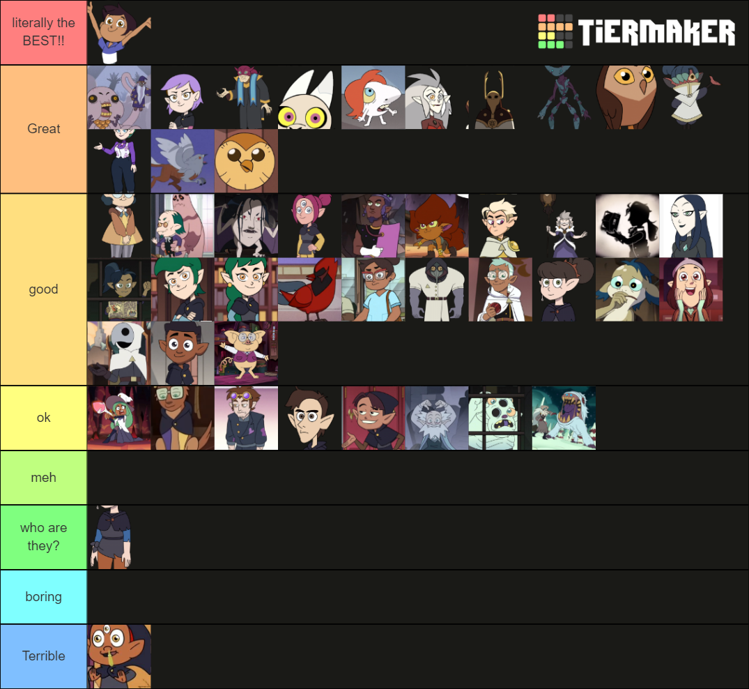 Owl House: All Character Tier List (Community Rankings) - TierMaker