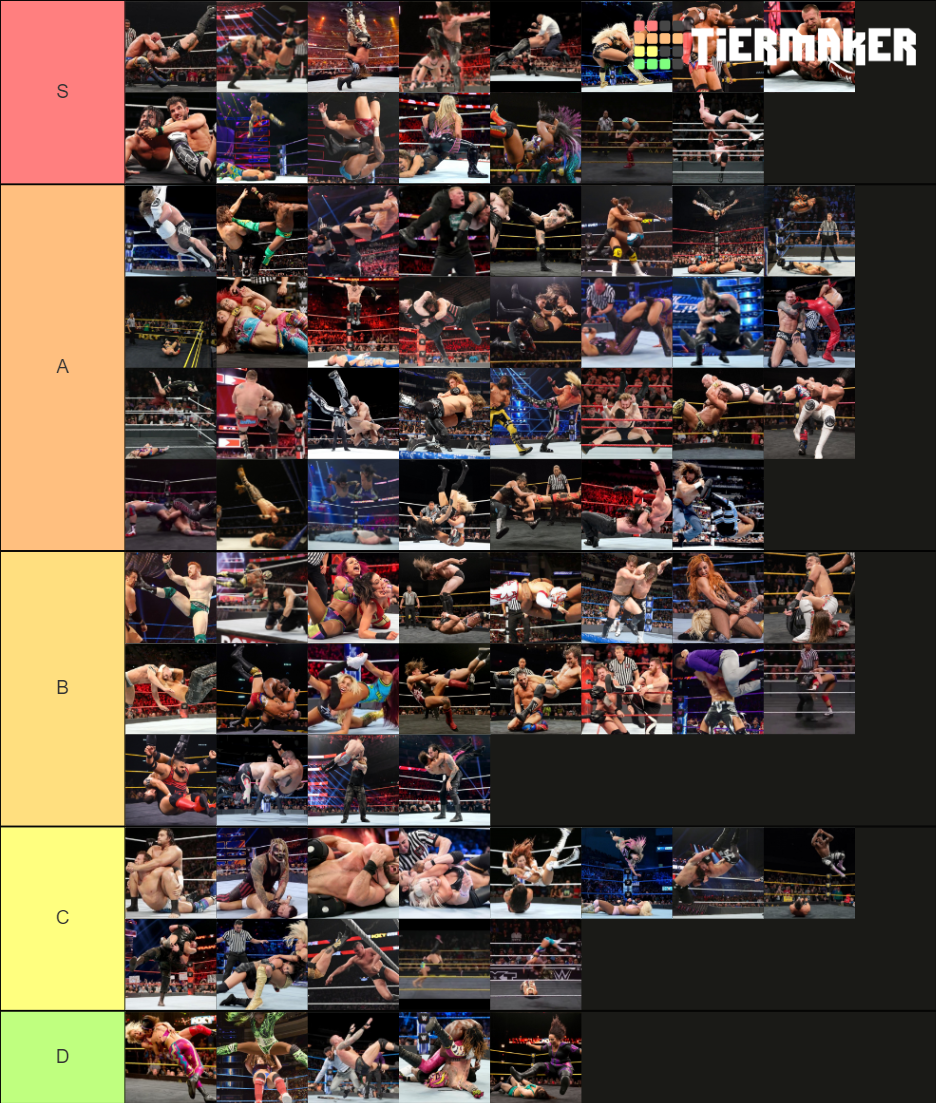 WWE Finishers 2020 Tier List Rankings) TierMaker