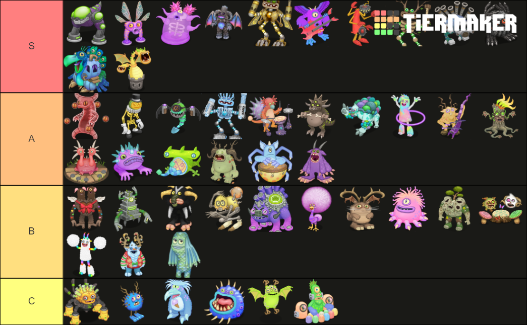 My Singing Monster | All Monster's Update⭐( 4.0 - 2.9.0 ) Tier List ...