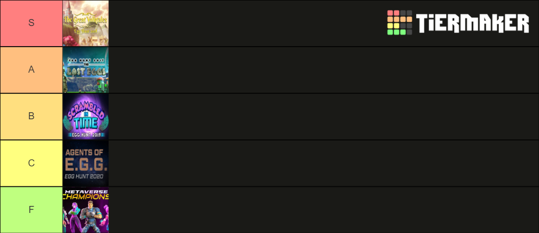 Roblox Egg Hunts 2017-2021 Tier List (Community Rankings) - TierMaker