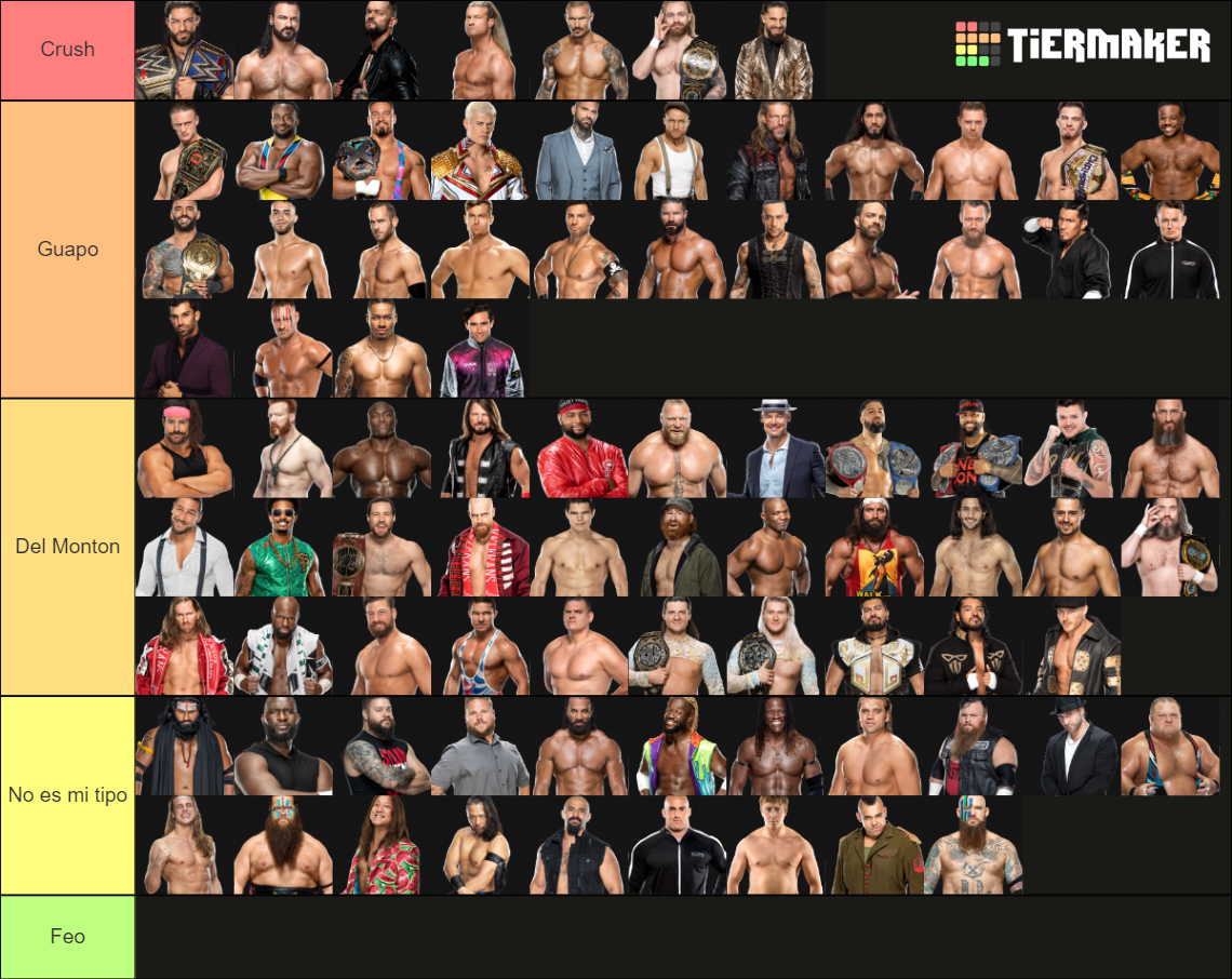 Ranking luchadores atractivos WWE Tier List Rankings