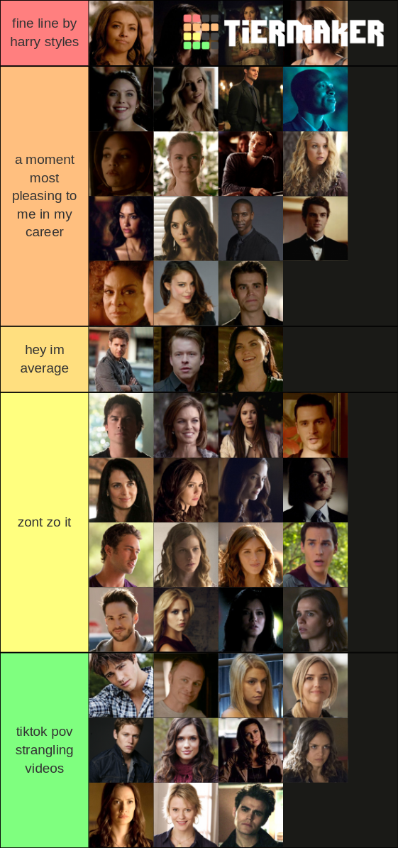 vampire diaries characters Tier List Rankings) TierMaker