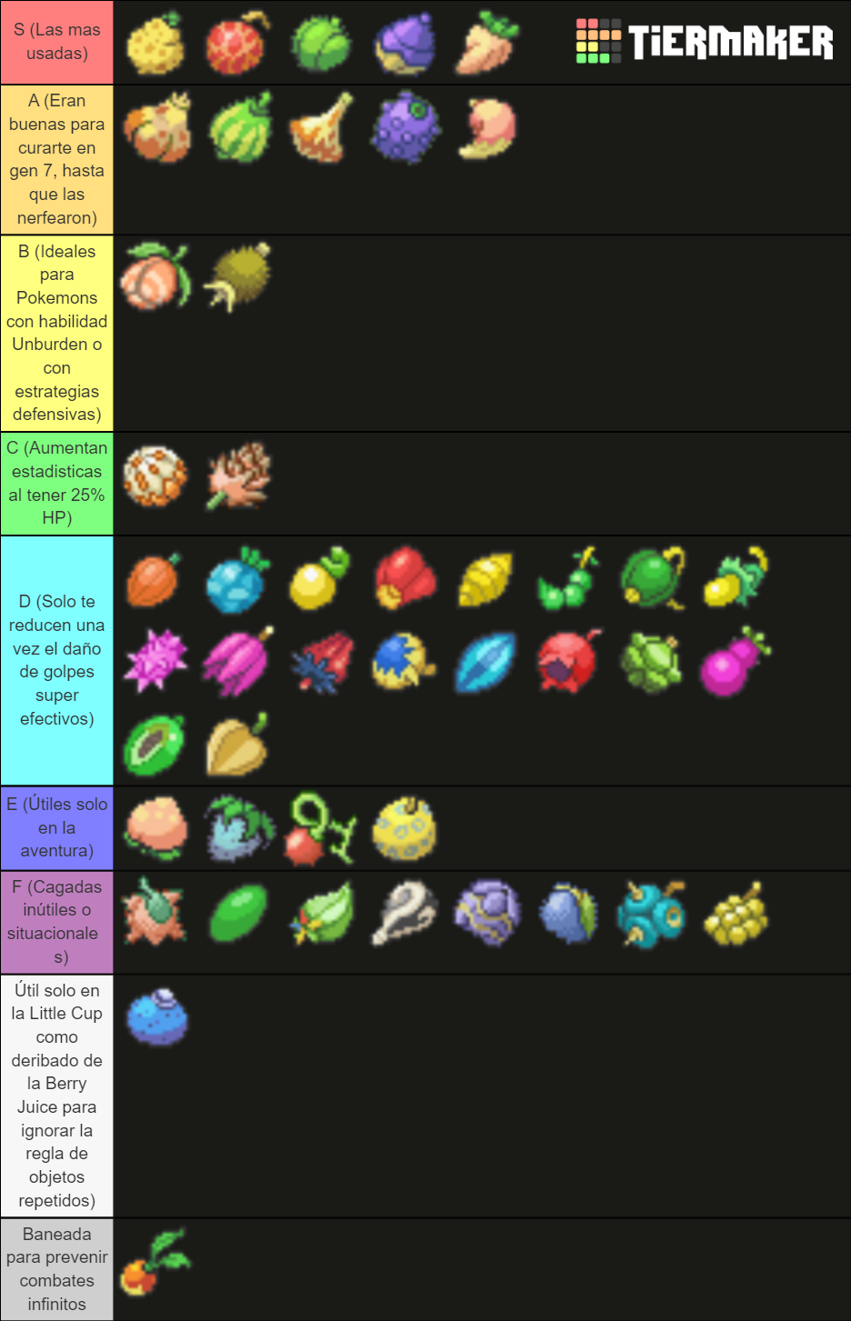 Pokemon Berries Tier List (Community Rankings) - TierMaker