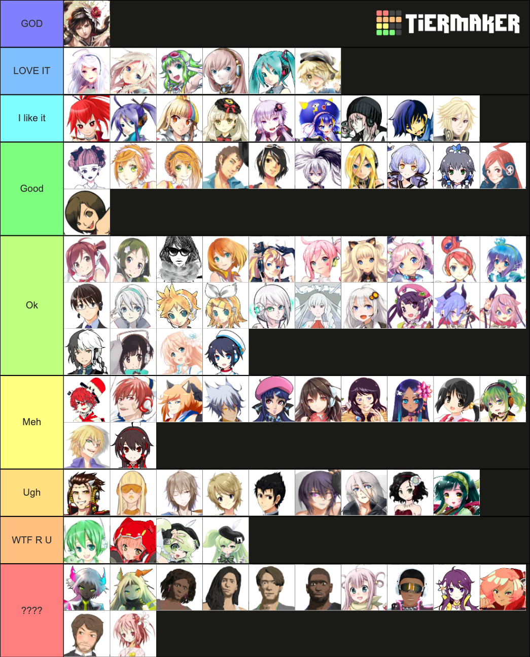 Vocaloid (complete) Tier List (Community Rankings) - TierMaker