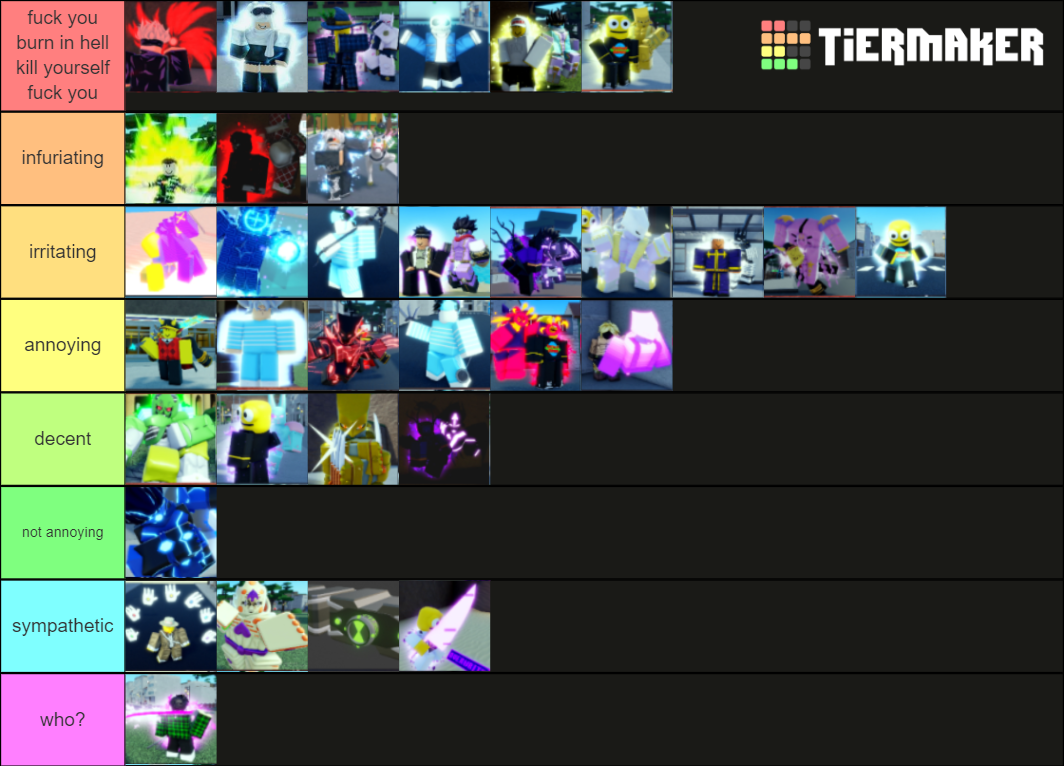 AUT PvP Ranking Tier List (Community Rankings) - TierMaker