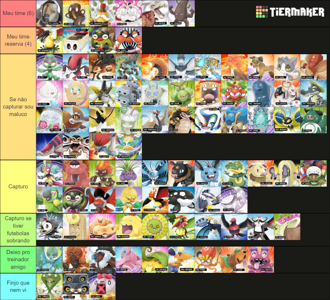 Bágdex - Primeira Geração Tier List (Community Rankings) - TierMaker