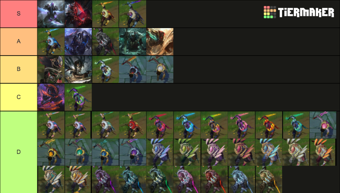 Pyke Skins+Chromas UPDATED 2022 *Ashen Knight* Tier List (Community ...