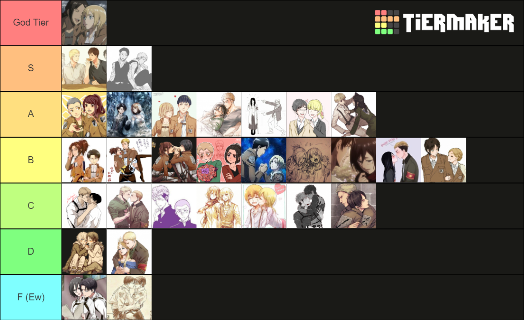 AOT Character Ships Tier List Rankings) TierMaker
