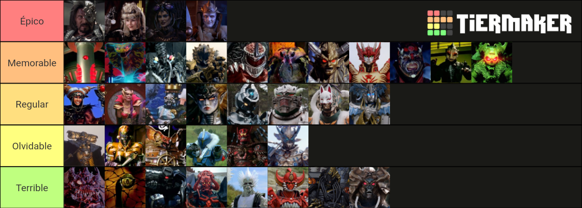 Power Rangers Main Villains Tier List (community Rankings) - Tiermaker