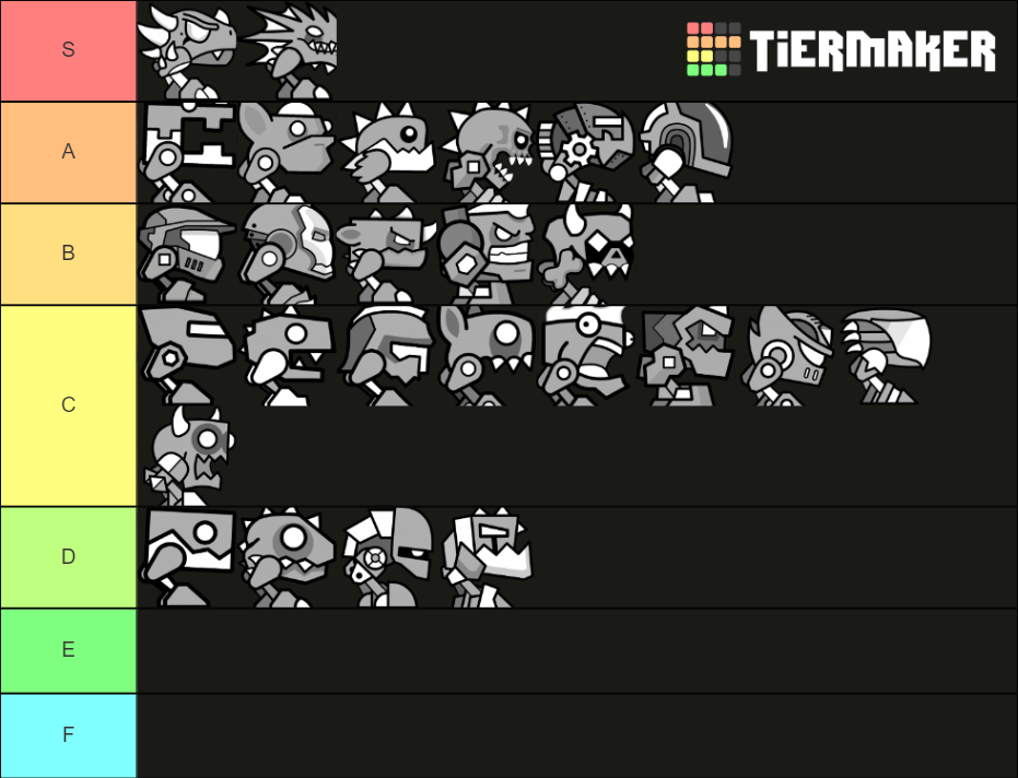 Geometry Dash Robots Tier List Rankings) TierMaker