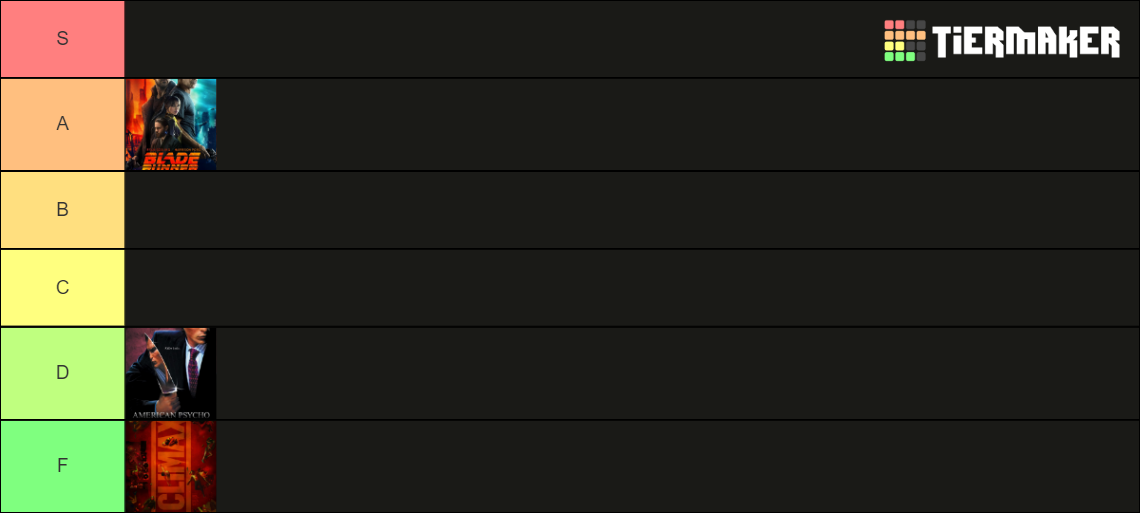 Movie Night Tier Tier List Rankings) TierMaker