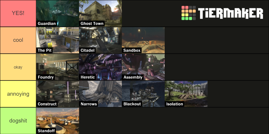 Halo 3 Multiplayer Maps Tier List (Community Rankings) - TierMaker