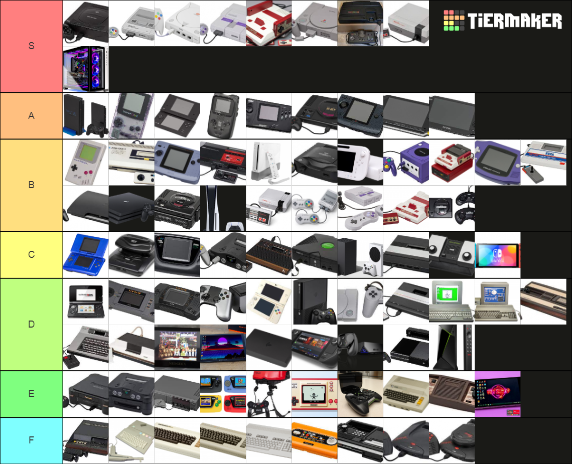 Best Video Game Systems! Tier List Rankings) TierMaker