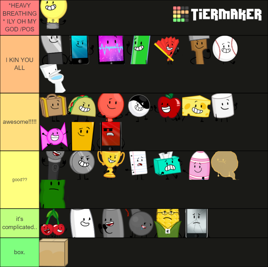 Inanimate Insanity Characters Tier List (Community Rankings) - TierMaker