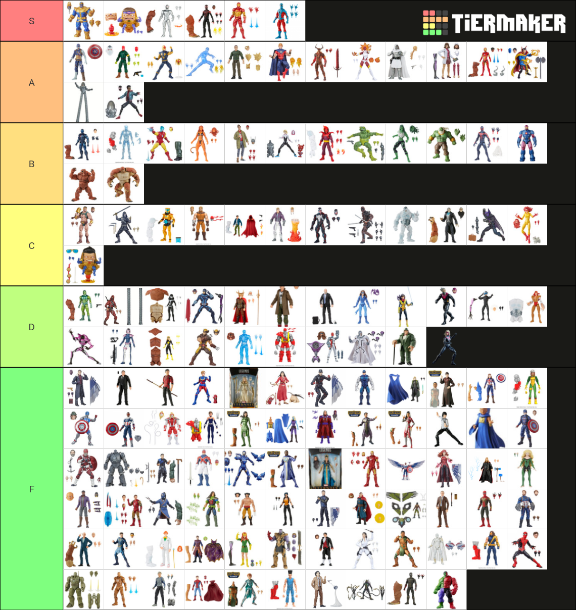 Marvel legends 2021 Tier List Rankings) TierMaker