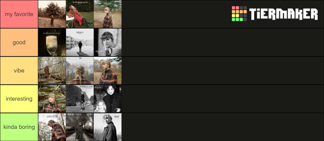 taylor-swift-s-evermore-ranking-tier-list-community-rankings-tiermaker