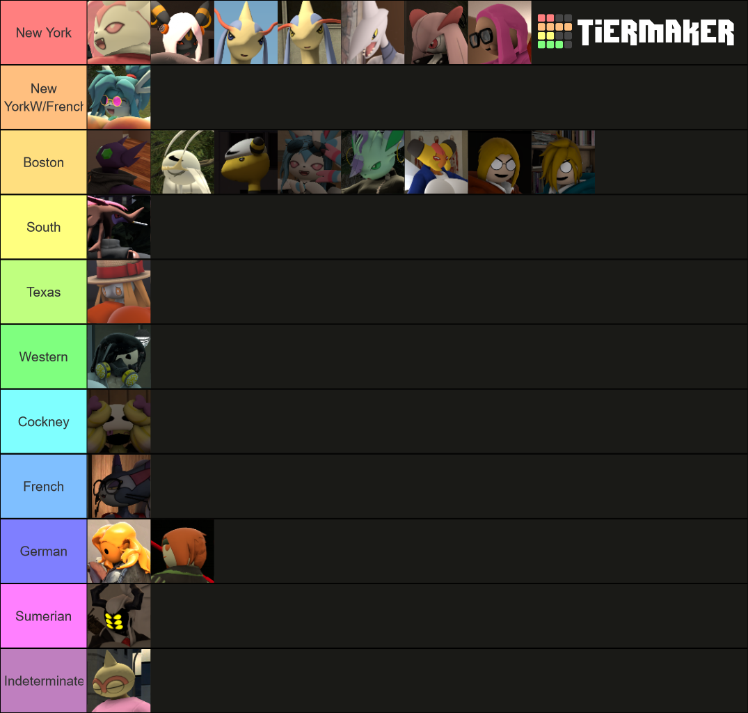 OC Accents Tier List Rankings) TierMaker