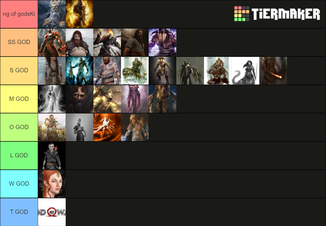 god of war greek and norse mythology gods ranks Tier List (Community ...