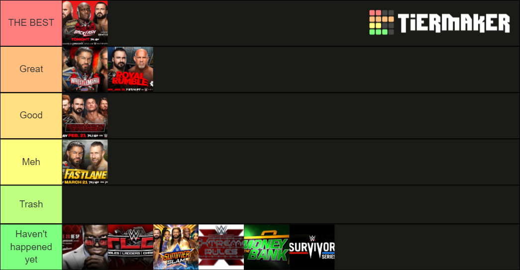 Ugw Ppv S Tier List Community Rankings Tiermaker My XXX Hot Girl