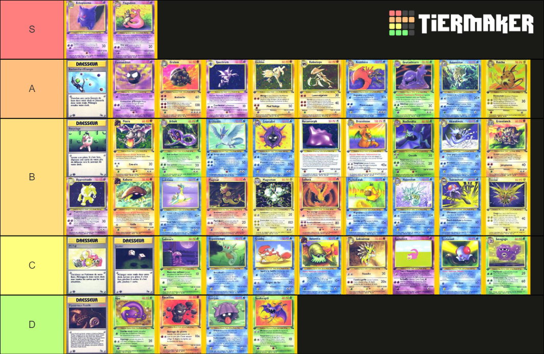 TCG Pokemon Fossile Tier List Rankings) TierMaker