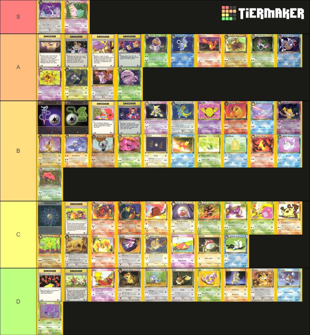 TCG Pokemon Team Rocket Tier List Rankings) TierMaker