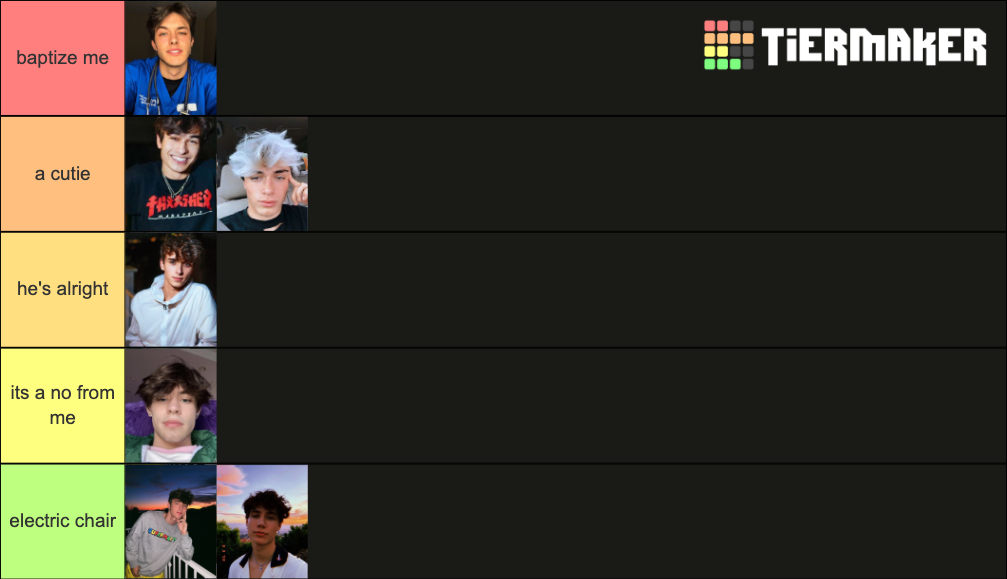 sway boys Tier List Rankings) TierMaker
