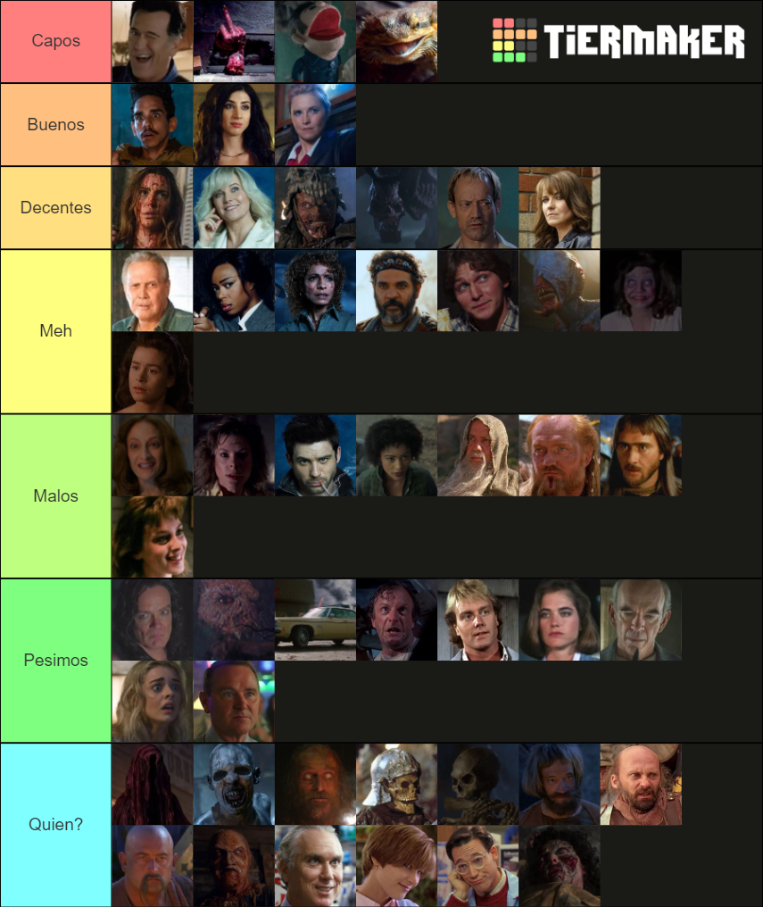 Evil Dead Characters Tier List (Community Rankings) - TierMaker