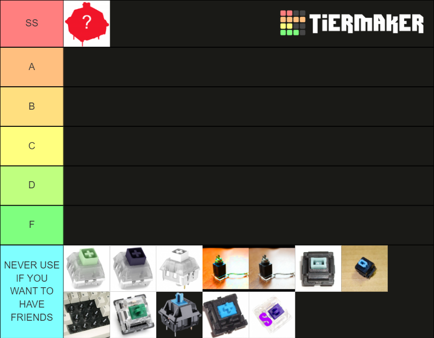 Clicky Switches Tier List Rankings) TierMaker