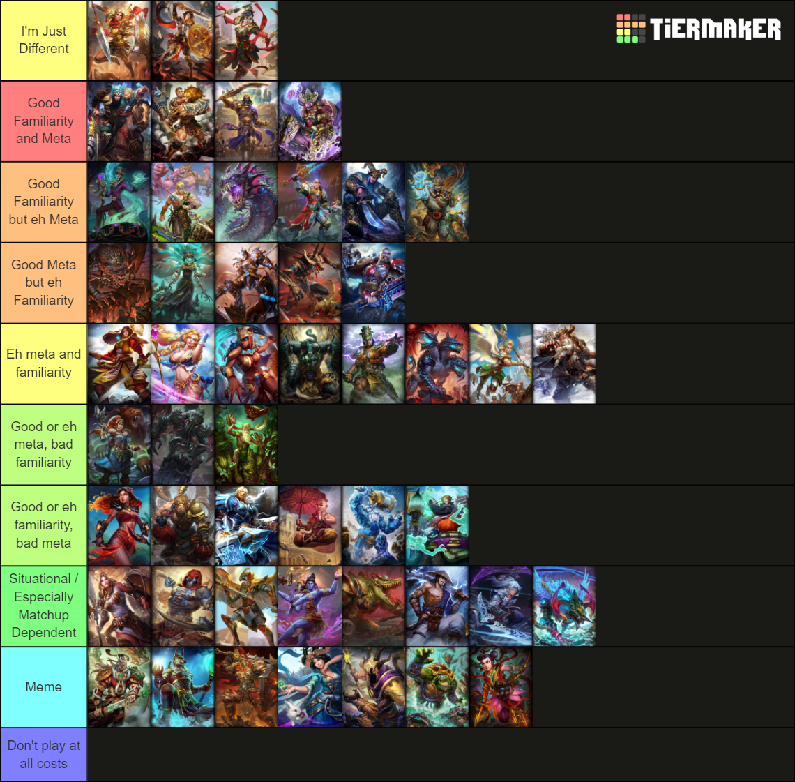 Smite gods as of season 9 As of Lance Tier List Rankings
