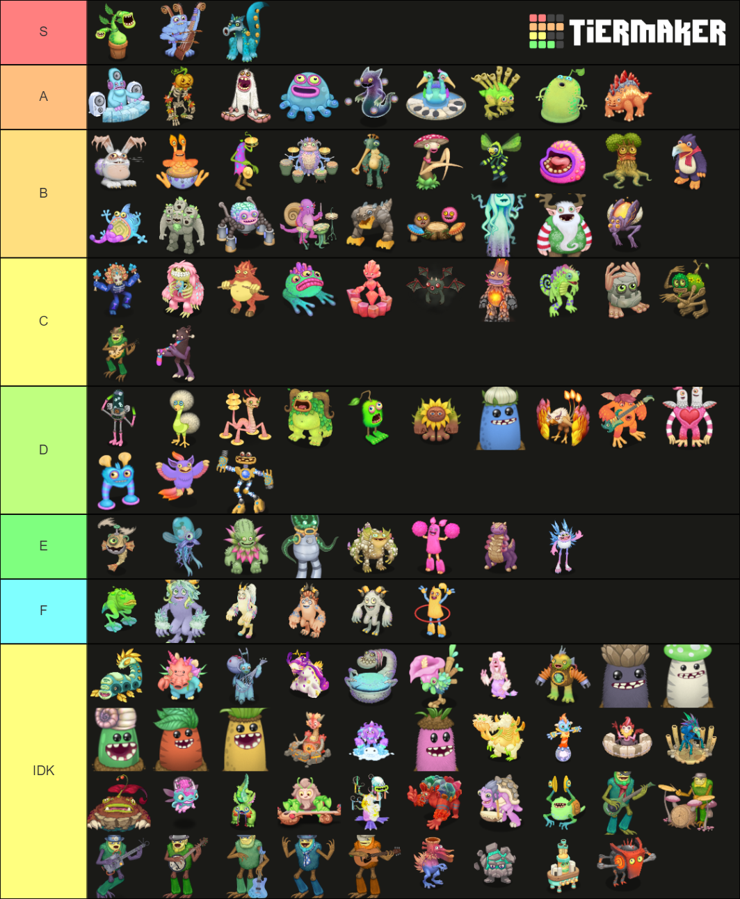 My Singing Monsters Tier List (Community Rankings) - TierMaker