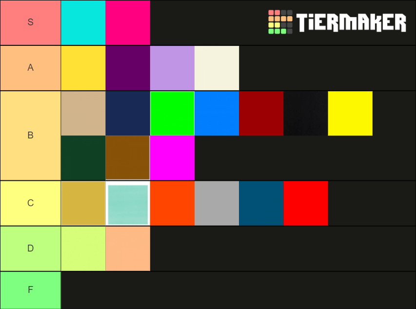 color Tier List (Community Rankings) - TierMaker