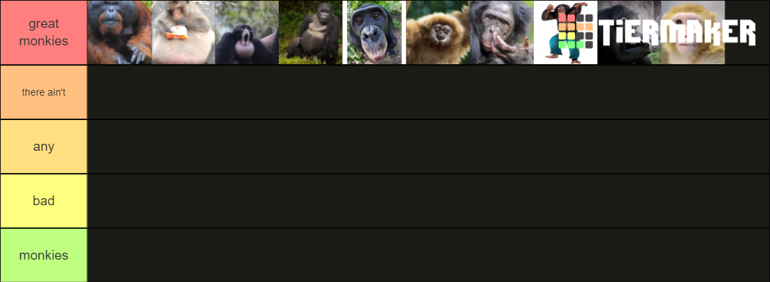 Monkey Tier List Community Rankings Tiermaker