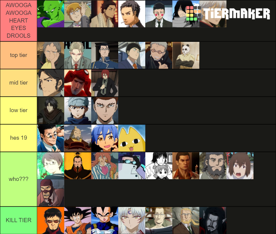 DILF list (anime/other edition) Tier List (Community Rankings) - TierMaker