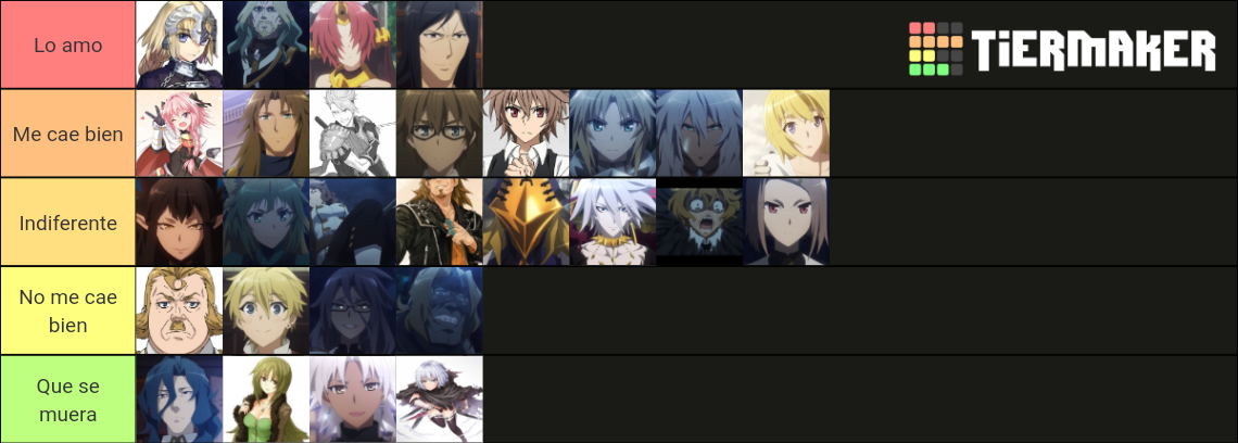Fate/Apocrypha All Characters TTV Tier List (Community Rankings ...