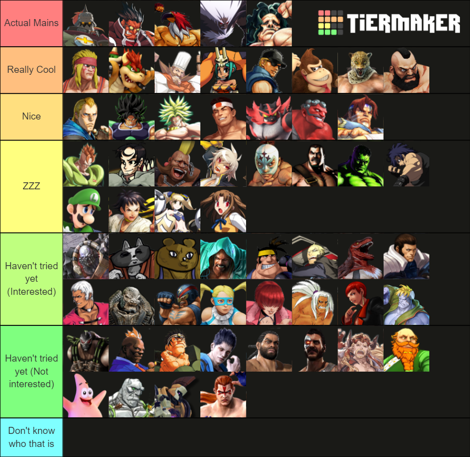 Ultimate Fighting Game Grapplers (60 grapplers) Tier List (Community ...