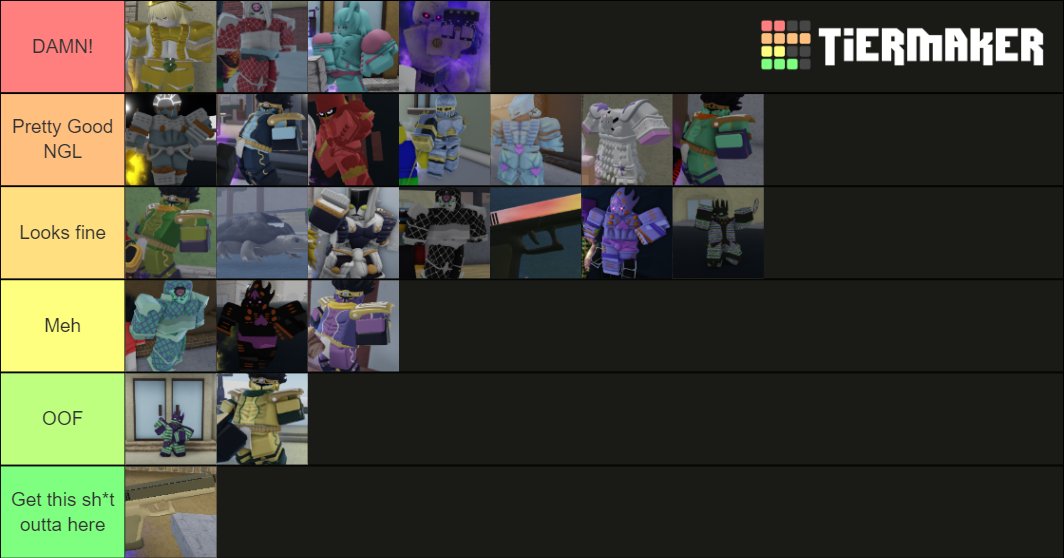 Stand Skins Tier List (Community Rankings) - TierMaker