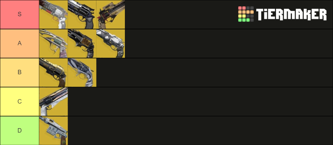 Destiny 2 All Exotic Hand Cannons Tier List (Community Rankings ...