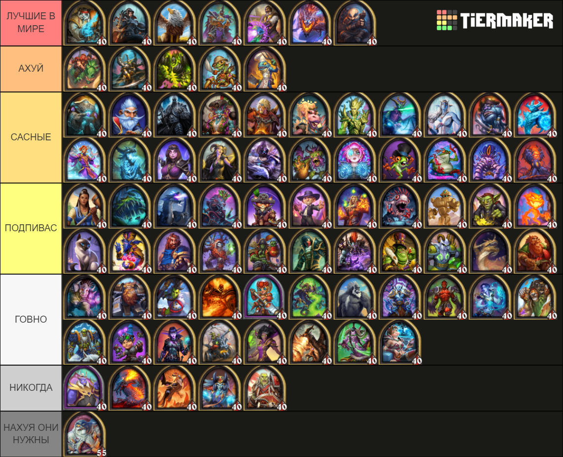 HS BG HEROES TIER LIST (23.3) Tier List (Community Rankings) - TierMaker