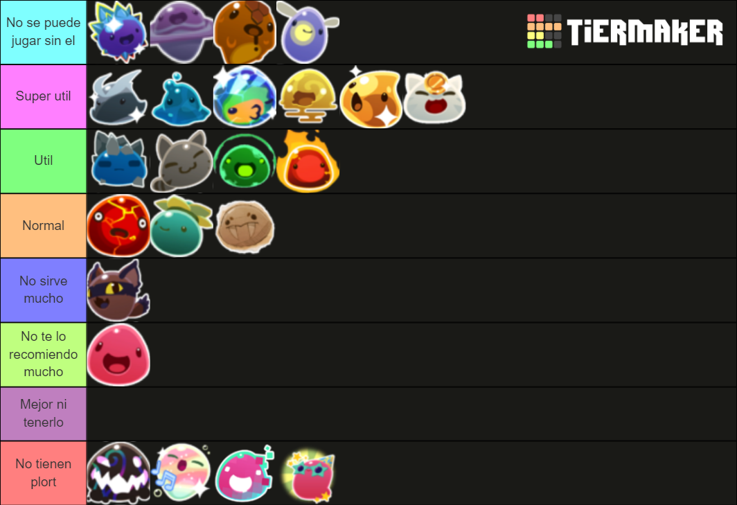 Que tan utiles son los slimes de slime rancher? Tier List (Community ...